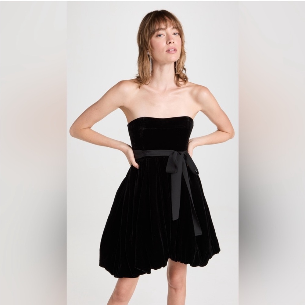 Cara Cara Veronica Black Velvet Bubble Dress 2